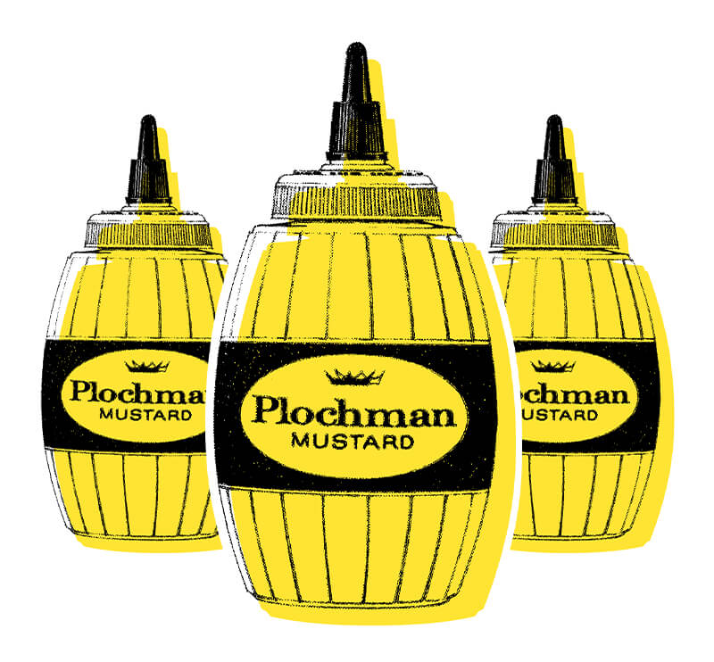 Plochman's Mustard Vintage Squeeze Bottles